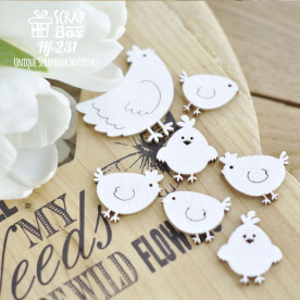 Чипборд Курочка с циплятами Hf-231 , Scrapbox