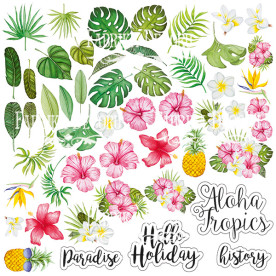 Лист з картинками для вирізання Wild Tropics 30х30 см, Фабрика Декору