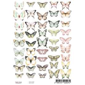 Набор картинок для декорирования Бабочки А4, Фабрика Декору