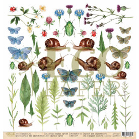 Лист бумаги Жители луга - Среди лугов, Ecopaper