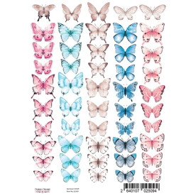 Набор картинок для декорирования Бабочки 2 А4, Фабрика Декору