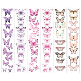 Набор полос с картинками для декорирования Бабочки 5, Фабрика Декору