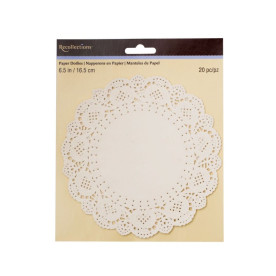 Белая кружевная салфетка, 16.5 см, Recollections