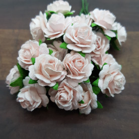 Набір трояндочок 20 мм, 5 шт, блідо-рожевий