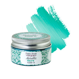 Краска металлик Лазурный, 30 мл, Фабрика Декору
