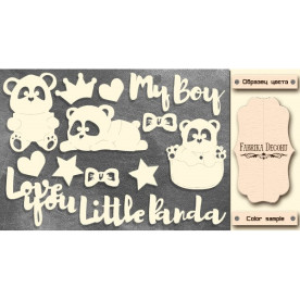 Набір чіпбордов My little panda boy 1, молочний, Фабрика Декору