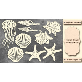 Набір чіпбордов Морські мушлі, молочний, Фабрика Декору