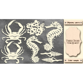 Набір чіпбордов Морські мешканці, молочний, Фабрика Декору