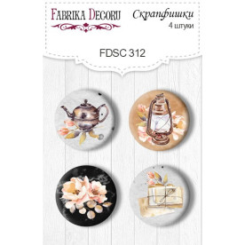 Скрапфішкі набір 4шт Sentimental story 2 # 312, Фабрика Декору