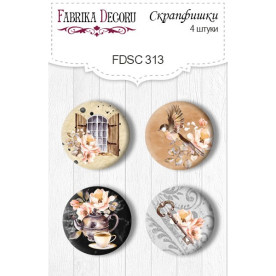 Скрапфишки набор 4шт Sentimental story 3 #313, Фабрика Декору