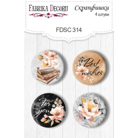 Скрапфишки набор 4шт Sentimental story EN #314, Фабрика Декору