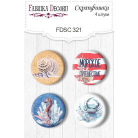Скрапфишки набор 4шт Морское путешествие #321, Фабрика Декору