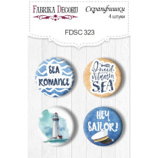 Скрапфішкі набір 4шт Sea Romance # 323, Фабрика Декору