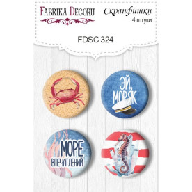 Скрапфішкі набір 4шт Sea soul RU # 324, Фабрика Декору