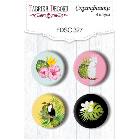 Скрапфішкі набір 4шт Wild Tropics # 327, Фабрика Декору