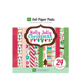 Набір паперу Holly Jolly 12 двосторонніх аркушів 15х15 см від Echo Park