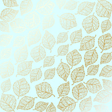 Лист одн. паперу з фольги. Golden Delicate Leaves Mint