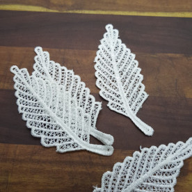 Мереживний листочок, 12.5х4 см, 1 шт