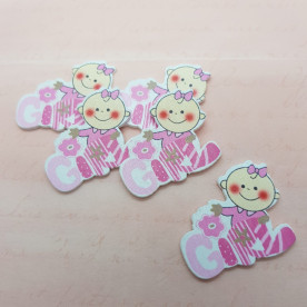 Дерев'яне прикраса Girl, дівчинка, 35 мм