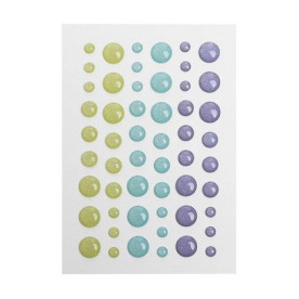 Набор эмалевых дотсов с глиттером, 54 шт, 9.5х6.5 см