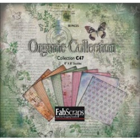Набор бумаги для скрапбукинга Organic 20x20см 8 листов, от Fabscraps