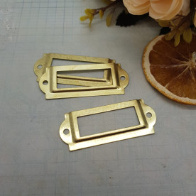 Рамочка метал, золотий, 60х24 мм