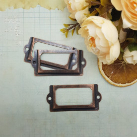 Рамочка метал, бронза, 70х34 мм