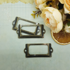 Рамочка метал, стара латунь, 70х34 мм