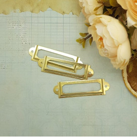 Рамочка металл, золотой, 60х17 мм