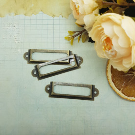 Рамочка метал, бронза, 60х17 мм