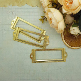 Рамочка метал, золотий, 84х30 мм
