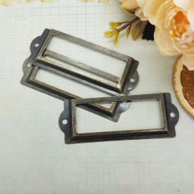 Рамочка метал, бронза, 84х30 мм