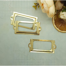 Рамочка металл, золотой, 70х34 мм