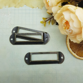 Рамочка метал, бронза 70х21 мм