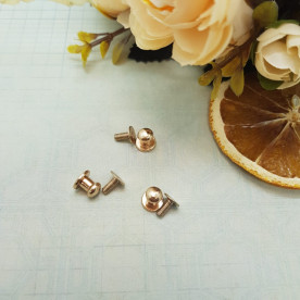 Ручка декоративная металлическая, золотой, 8х8 мм