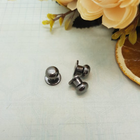 Ручка декоративная металлическая, никель, 12х12 мм