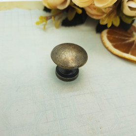 Ручка декоративная металлическая, бронза, 26х24 мм