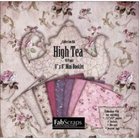 Набор бумаги для скрапбукинга High Tea 20x20см 8 листов от Fabscraps