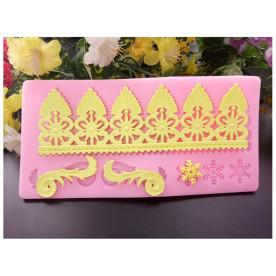 Силиконовый молд Зимние узоры, 200х100 мм