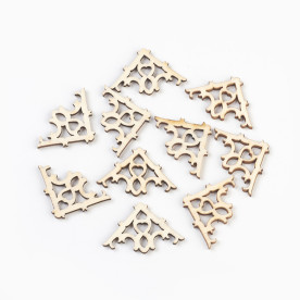 Набор деревянных украшений Уголки, 37 мм, 4 шт