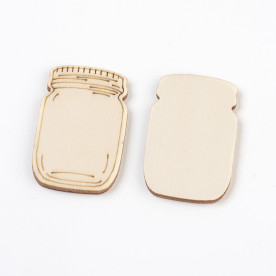 Деревянное украшение Баночка, 42 мм, 1 шт