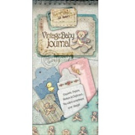 Набір для журналінга Vintage Baby 12 сторінок, розмір 20х10см від Fabscraps
