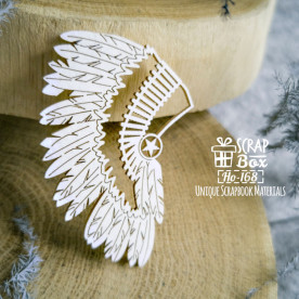 Чипборд индейский гловной убор Ho-168 46х70 мм, Scrapbox