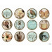 Набір наклейок Shabby Shic, 12 шт.от Fabscraps