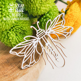 Чипборд мухо-лампочка длинная, 80х63мм, Scrapbox