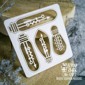 Чіпборд набір лампочок (4 шт) Ho-170 80х88 мм, Scrapbox