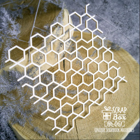 Чипборд фоновой соты Hb-061 100х100 мм, Scrapbox