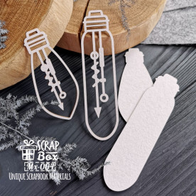 Лампочки з ниткою розжарювання (2шт) Mx-004 33х133 мм, Scrapbox