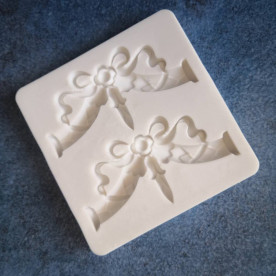 Силіконовий молд Візерунок з бантом, 80х80 мм