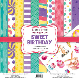 Набор скрапбумаги Sweet Birthday 30,5x30,5см Фабрика Декору